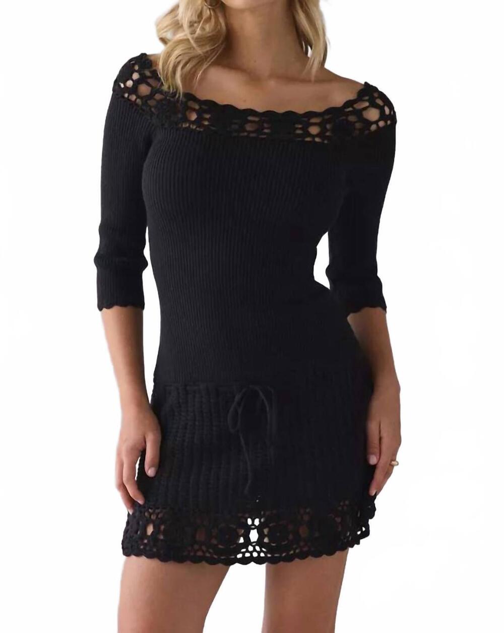 NEW FRANKIES BIKINIS kaia mini dress in black